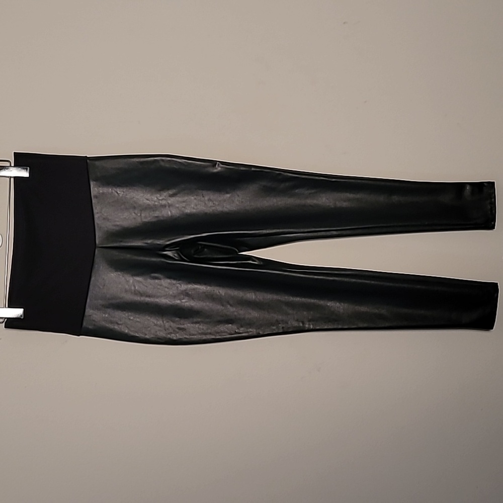 Hatch The Vegan stretch leather legging Sz XS Black Maternity - Picture 2 of 8